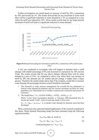 ESTIMATING WATER DEMAND DETERMINANTS AND FORECASTING WATER DEMAND FOR ...
