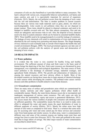 IMPACTS OF SOIL AND WATER POLLUTION ON FOOD SAFETY AND HEALTH RISKS | PDF