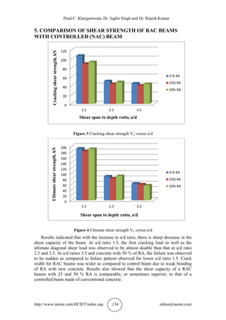EXPERIMENTAL STUDY ON SHEAR BEHAVIOR OF REINFORCED RECYCLED AGGREGATE ...