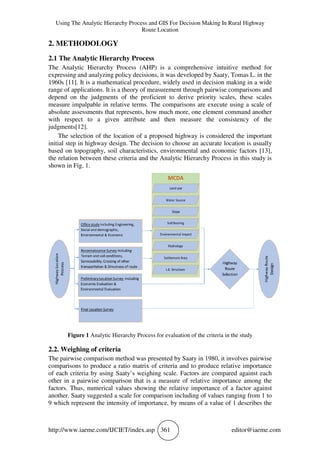 USING THE ANALYTIC HIERARCHY PROCESS AND GIS FOR DECISION MAKING IN ...