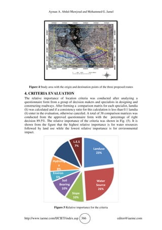 USING THE ANALYTIC HIERARCHY PROCESS AND GIS FOR DECISION MAKING IN ...