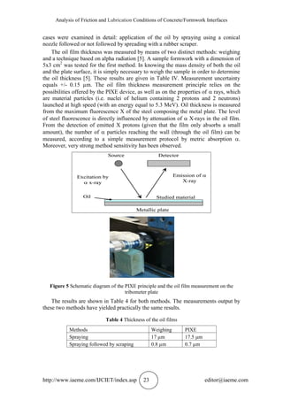 Analysis of Friction and Lubrication Conditions of Concrete/Formwork Interfaces
http://www.iaeme.com/IJCIET/index.asp 23 e...