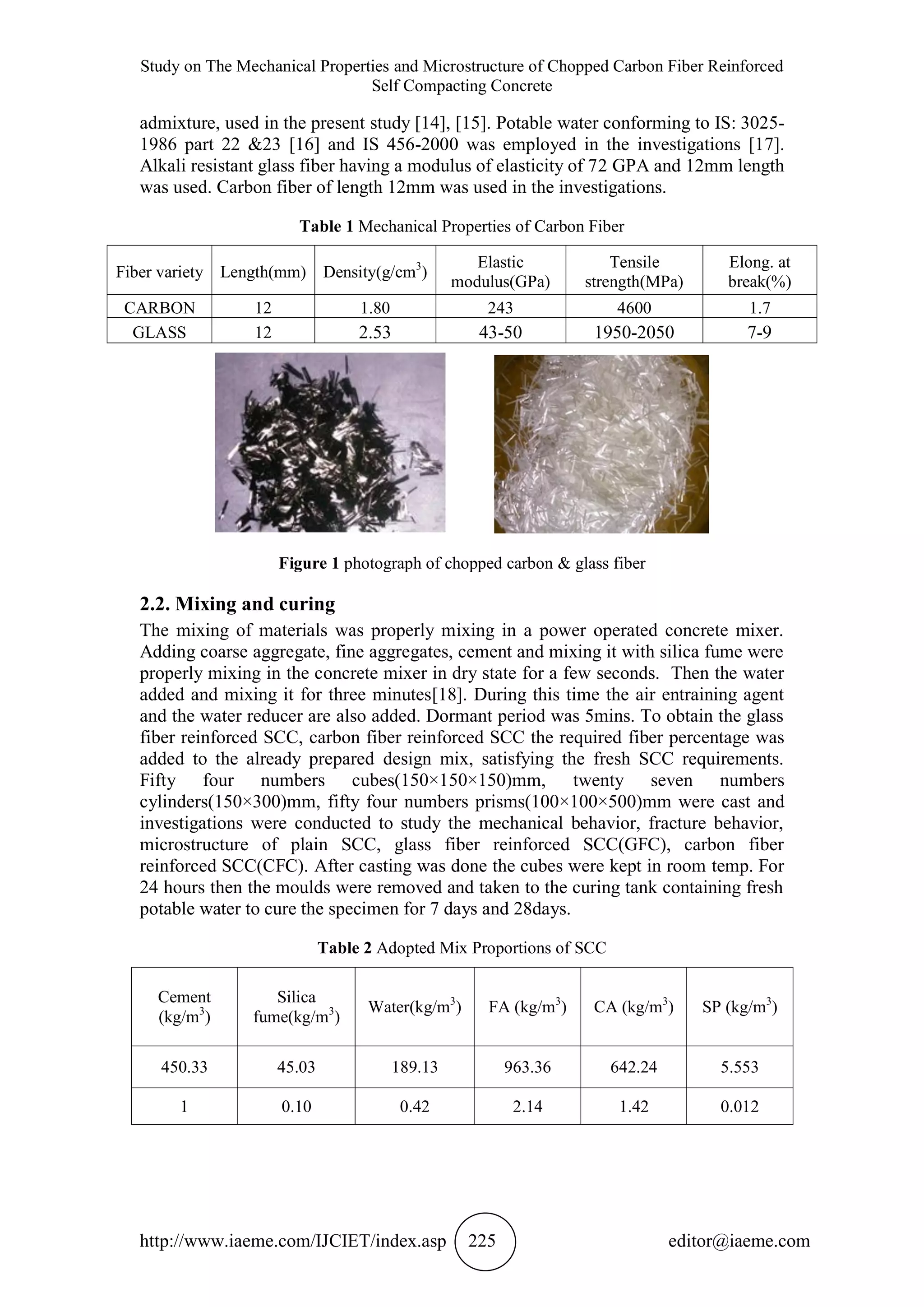 STUDY ON THE MECHANICAL PROPERTIES AND MICROSTRUCTURE OF CHOPPED CARBON ...