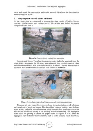 SUSTAINABLE CONCRETE MADE FROM RECYCLED AGGREGATES | PDF