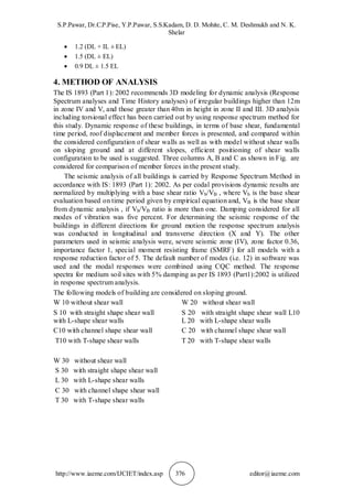 EFFECT OF POSITIONING OF RC SHEAR WALLS OF DIFFERENT SHAPES ON SEISMIC ...