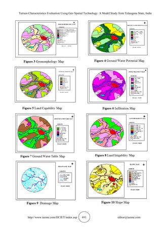 Terrain Characteristics Evaluation Using Geo Spatial Technology: A Model Study from Telangana State, India
http://www.iaeme.com/IJCIET/index.asp 691 editor@iaeme.com
 