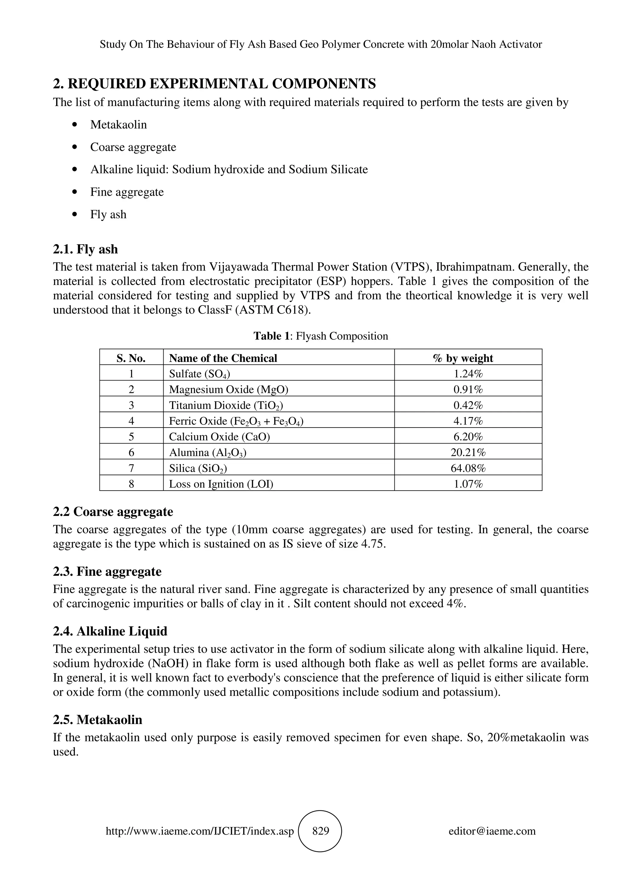 STUDY ON THE BEHAVIOUR OF FLY ASH BASED GEO POLYMER CONCRETE WITH ...