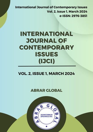 Example Issue In Journal International Journal of Contemporary Issue | PDF