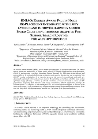 ENIAO: Energy Aware Faulty Node Re-Placement Integrated With Duty ...