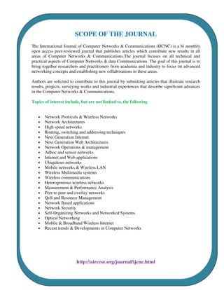International Journal of Computer Networks & Communications (IJCNC) | PDF