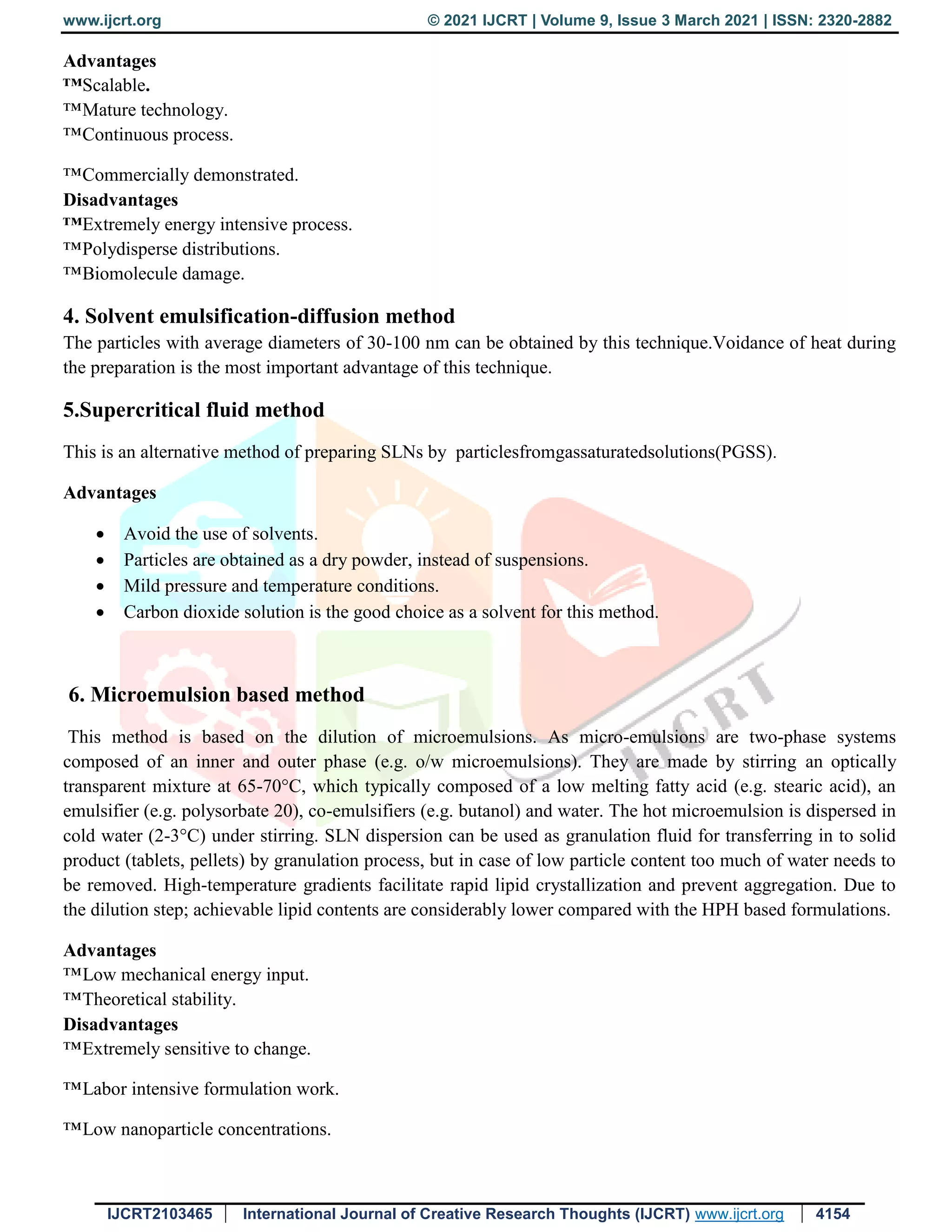 Solid lipid nanoparticles | PDF