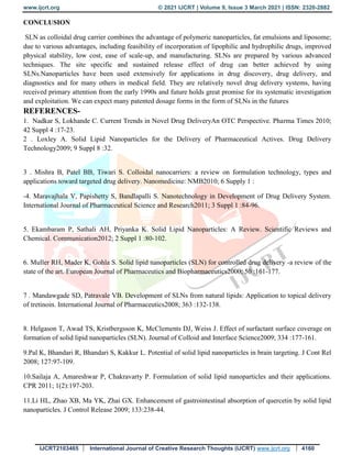 Solid lipid nanoparticles | PDF
