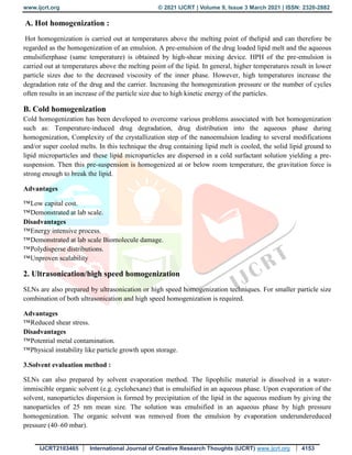 Solid lipid nanoparticles | PDF