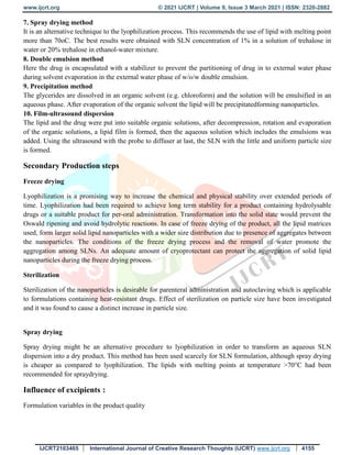 Solid lipid nanoparticles | PDF