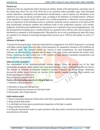 Solid lipid nanoparticles | PDF