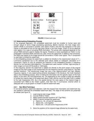 Robust Image Watermarking Scheme Based on Wavelet Technique | PDF