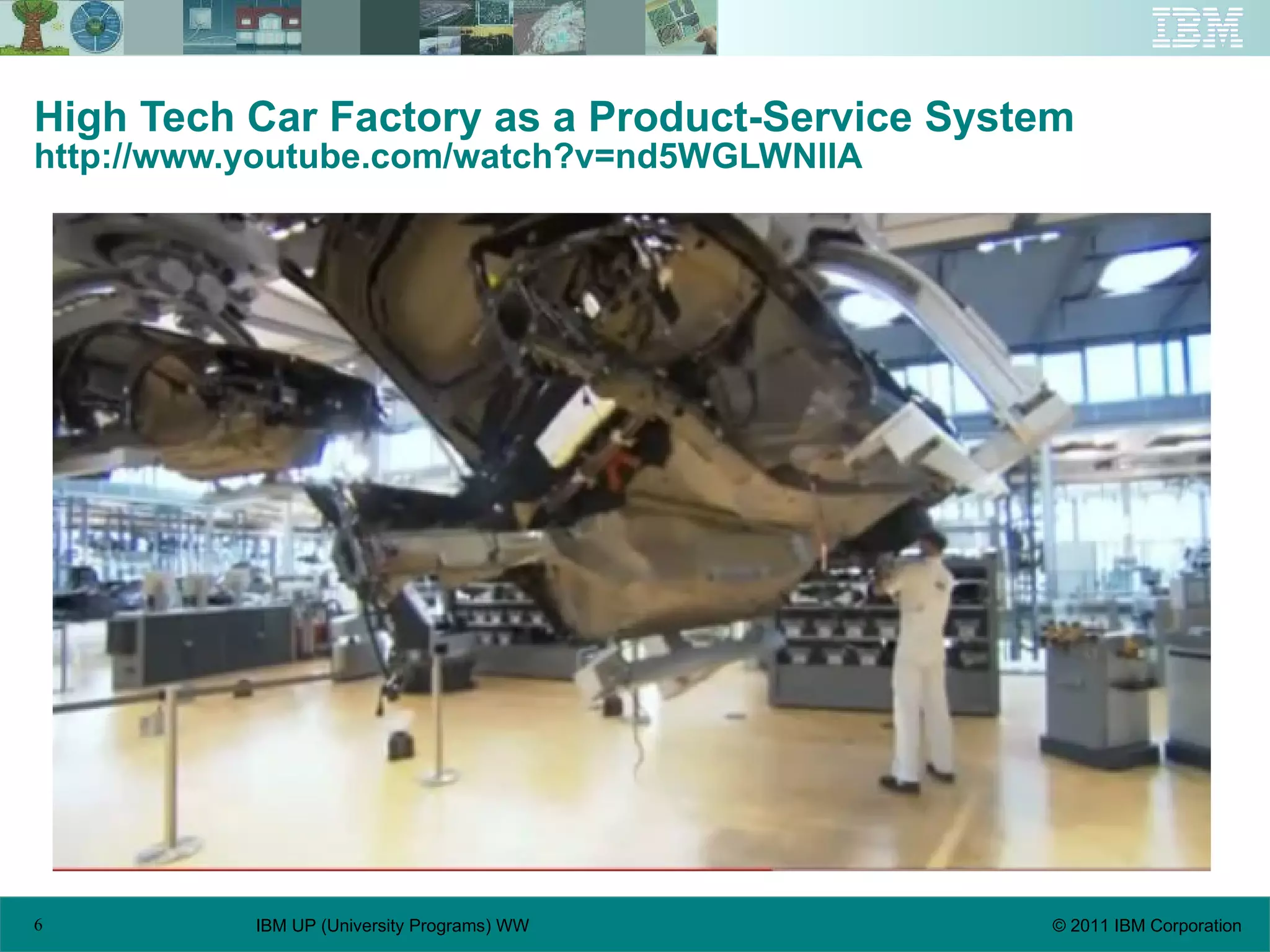 High Tech Car Factory as a Product-Service System http://www.youtube.com/watch?v=nd5WGLWNllA 