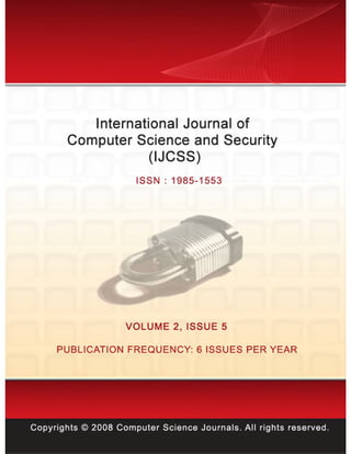 Editor in Chief Dr. Haralambos Mouratidis


International                   Journal               of         Computer
Scie...