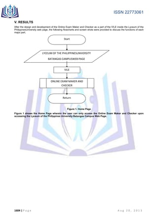 DESIGN AND DEVELOPMENT OF AN ONLINE EXAM MAKER AND CHECKER | PDF