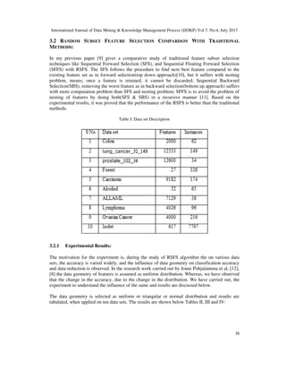 INFLUENCE OF DATA GEOMETRY IN RANDOM SUBSET FEATURE SELECTION | PDF ...