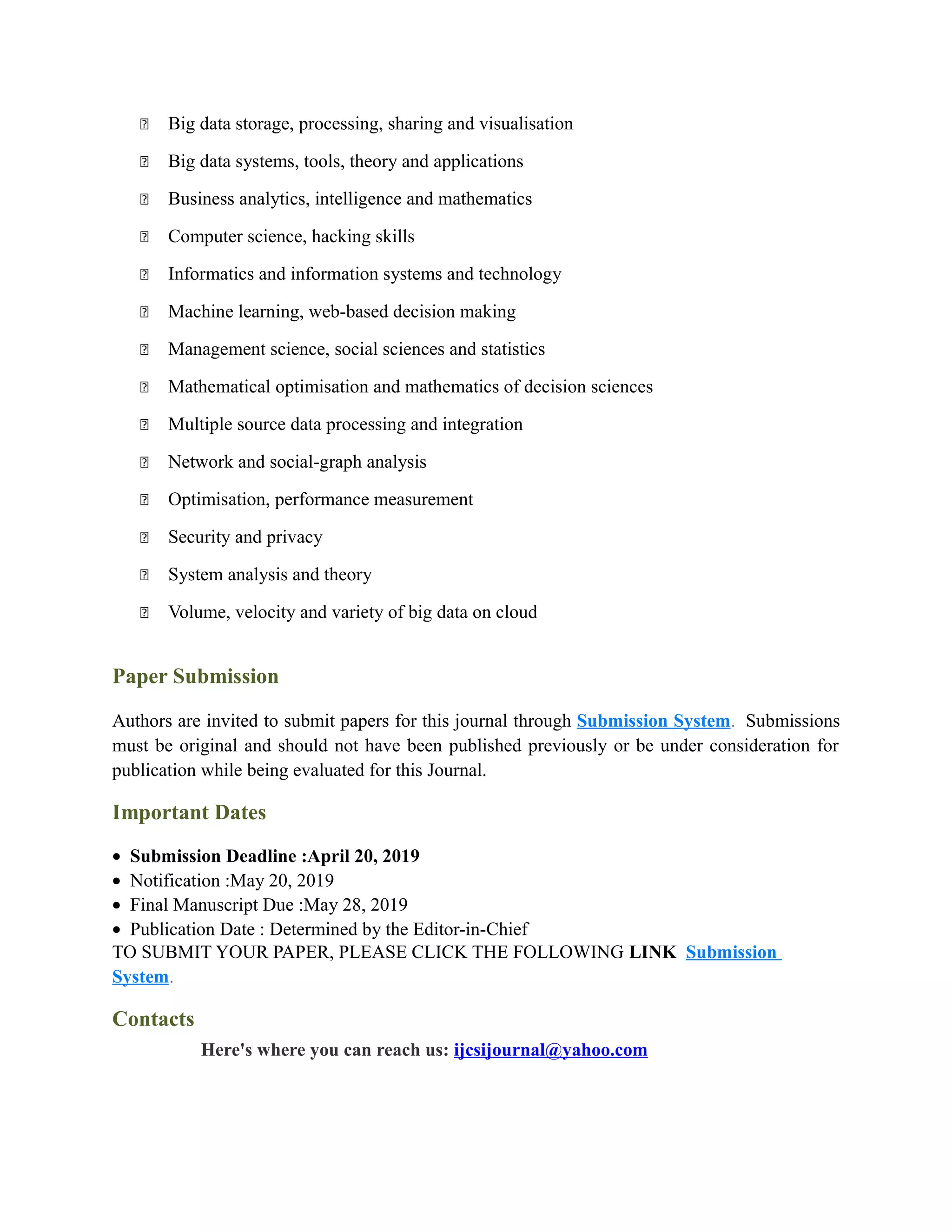 International journal of data science and analytics ijda pdf