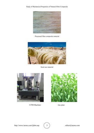 STUDY OF MECHANICAL PROPERTIES OF NATURAL FIBRE COMPOSITE | PDF