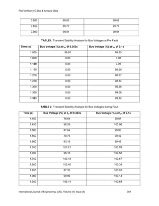Transient Stability Assessment of the Nigerian 330kV Network. | PDF