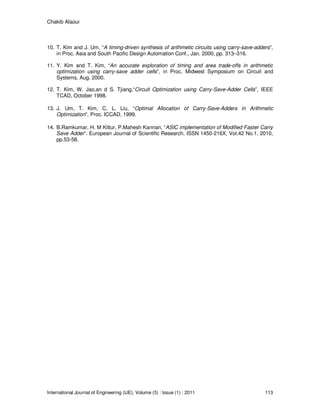Design and Simulation of a Modified Architecture of Carry Save Adder | PDF