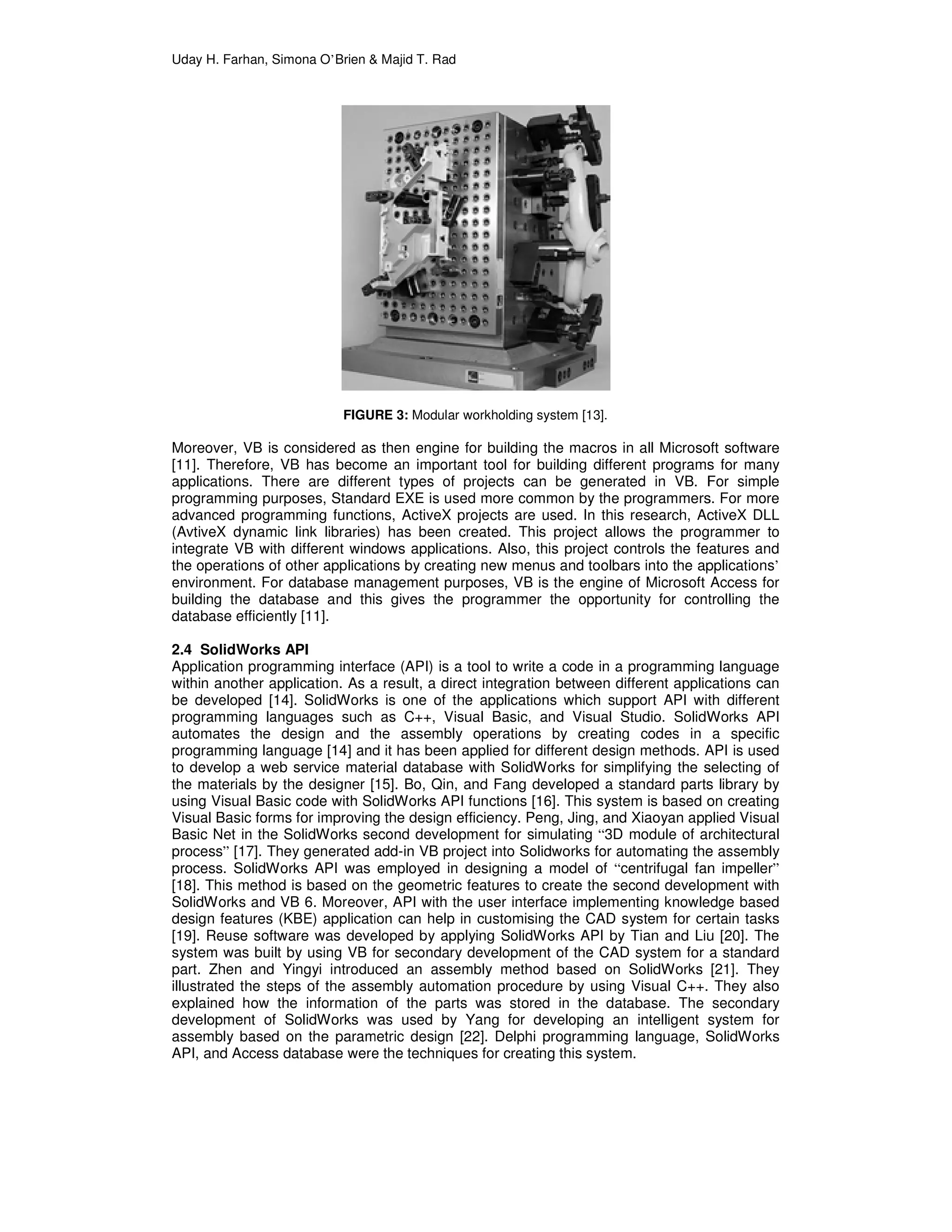 SolidWorks Secondary Development with Visual Basic 6 for an Automated ...