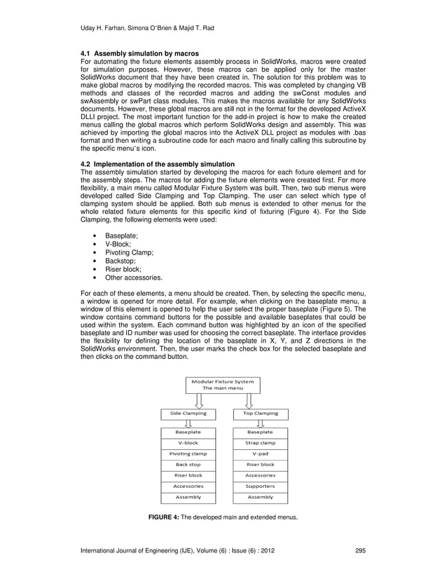 SolidWorks Secondary Development with Visual Basic 6 for an Automated ...
