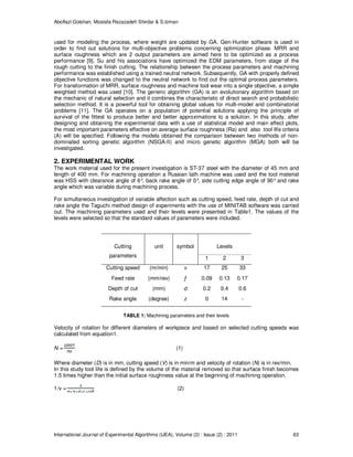 A Comparison of Optimization Methods in Cutting Parameters Using Non ...