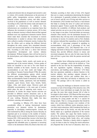 Factors Influencing Domestic Tourism in Tanzania: A Case of Arusha City ...