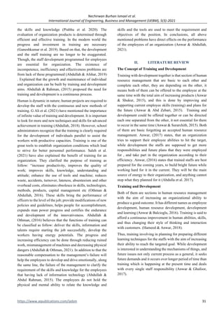 The Role of Training and Development on Organizational effectiveness | PDF