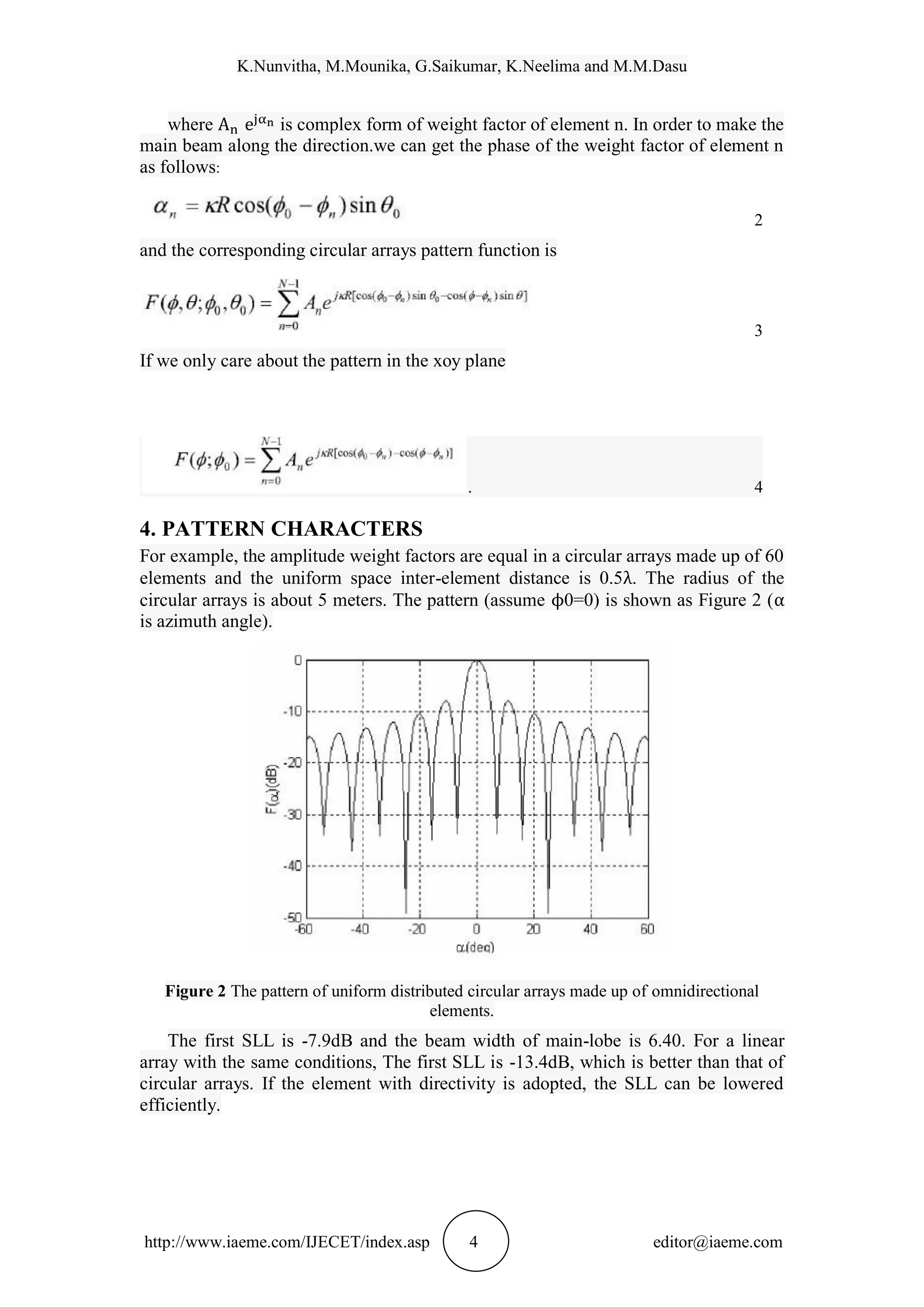 Taylor Distribution Array SIDE LOBE REDUCTION OF CIRCULAR ARRAY USING TAYLOR DISTRIBUTION ...