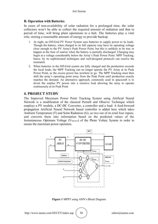 MAXIMUM POWER POINT TRACKING WITH ARTIFICIAL NEURAL NET WORK | PDF