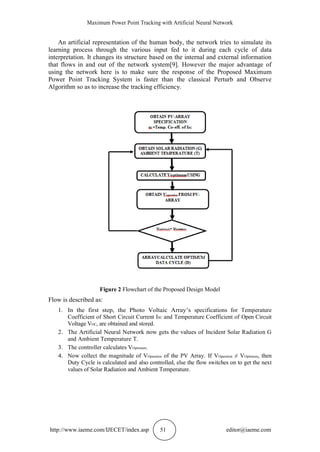 MAXIMUM POWER POINT TRACKING WITH ARTIFICIAL NEURAL NET WORK | PDF