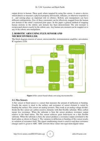 DESIGN OF A PROSTHETIC ARM USING FLEX SENSOR | PDF