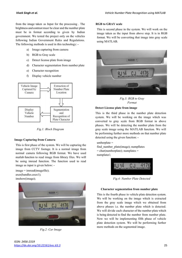 Vehicle Number Plate Recognition using MATLAB | PDF