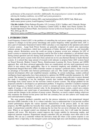 DESIGN OF CONTROL STRATEGIES FOR THE LOAD FREQUENCY CONTROL (LFC) IN ...