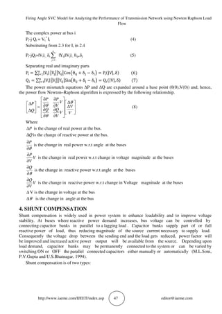 FIRING ANGLE SVC MODEL FOR ANALYZING THE PERFORMANCE OF TRANSMISSION ...