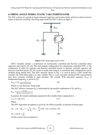 FIRING ANGLE SVC MODEL FOR ANALYZING THE PERFORMANCE OF TRANSMISSION ...
