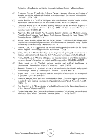 APPLICATIONS OF DEEP LEARNING AND MACHINE LEARNING IN HEALTHCARE DOMAIN ...