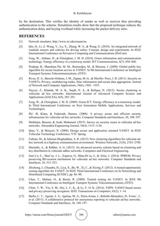 A THRESHOLD BASED AUTHENTICATION MECHANISM FOR VEHICULAR AD HOC NETWORK ...