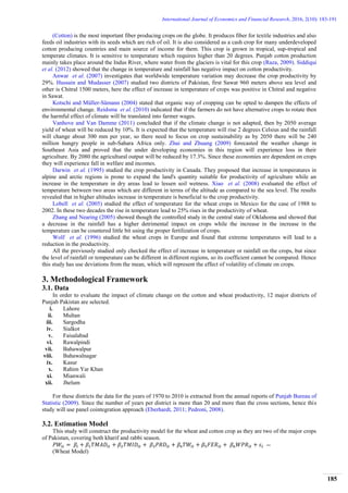 Economic Impact of Climate Change on Wheat and Cotton in Major ...