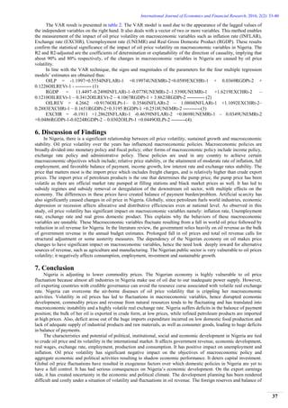 Impact of Oil Price Volatility on Macroeconomic Variables and ...