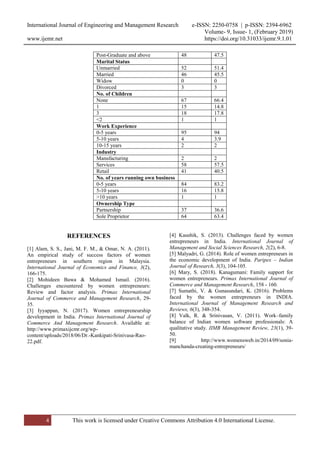 Challenges of Women Entrepreneurs in India and the Emerging Dimensions ...