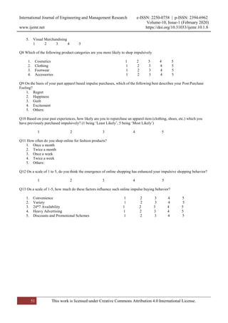 Analysis of Impulsive Buying Behavior in Fashion Industry | PDF