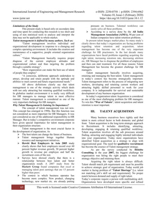 A Study on Talent Management and its Impact on Organization Performance ...