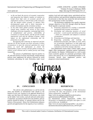 An Essay On Making Globalization Fair The Ilo Way Pdf