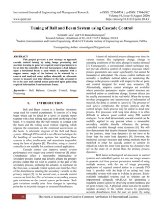 Tuning of Ball and Beam System using Cascade Control | PDF